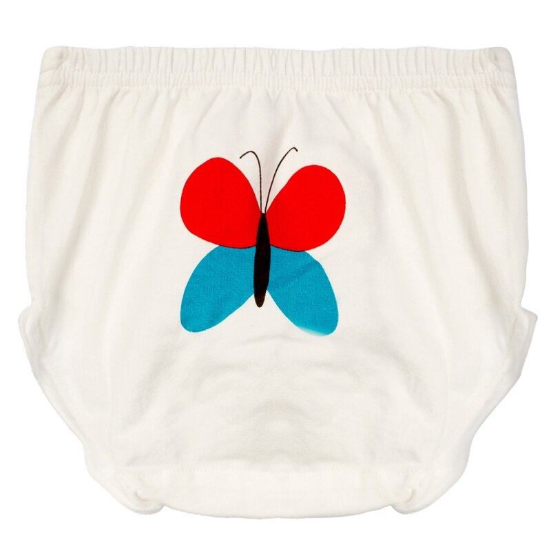 Novo 3 unidades/pacote recém-nascido da criança do sexo masculino roupa interior meninas bebê disper calças de algodão crianças calcinha do bebê da menina calcinha bloomers: Butterfly / 120