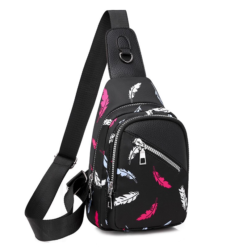 Borsa a tracolla stampata nuova moda donna marsupio 2022 borsa a tracolla borsa in nylon impermeabile borsa a tracolla nerka pochete: 3