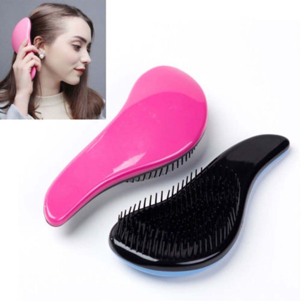 1 pièces 18.5cm Portable magique poignée enchevêtrement démêlant noeud gratuit douche cheveux brosse peigne douche Salon style dompteur outil