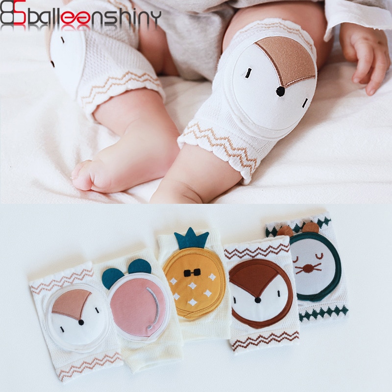 BalleenShiny niemowlę siatka ochraniacze na kolana robić indeksowania śliczny maluch kreskówka zwierzęta nauka pieszy noga ochraniacz dla chłopców i dziewcząt
