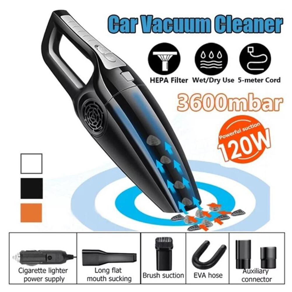 120W 3600mbar Auto Staubsauger Nass Und Trocken Dual-benutzen-Staubsauger Handheld 12V Auto Vakuum reiniger Automobil Staubsauger