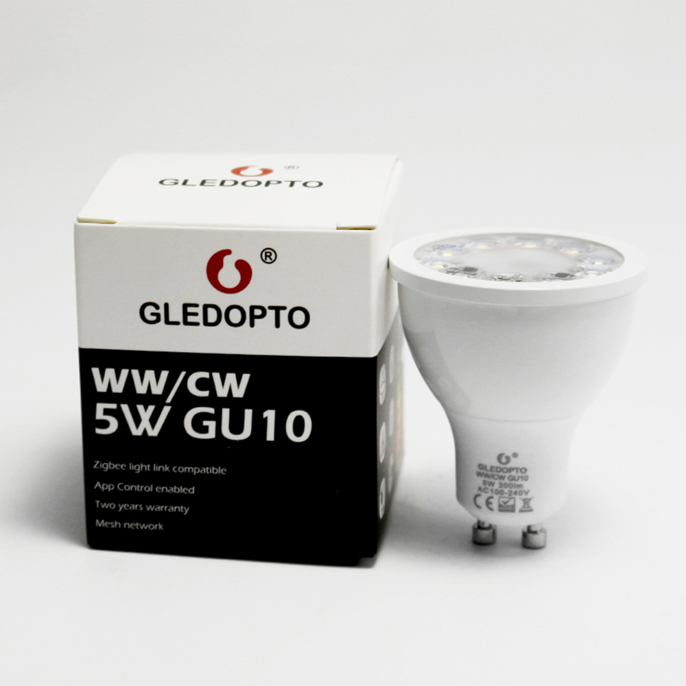 GLEDOPTO Zigbee CCT Led-strahler GU10 5W WW CW Dim... – Vicedeal
