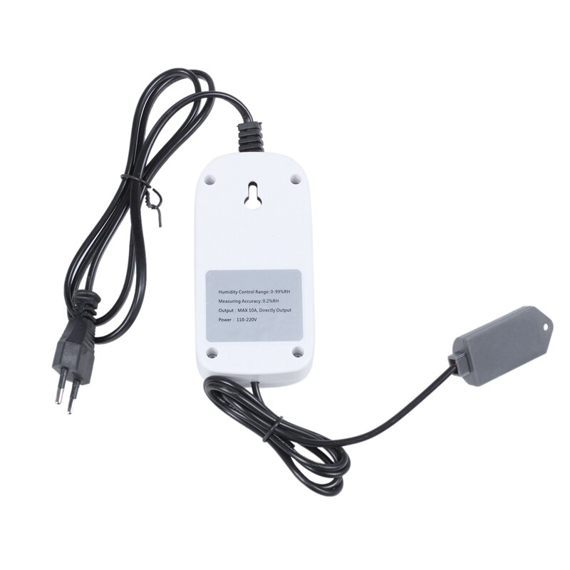 XK-W2008 0%-99%RH Digital Humidity Controller Hygrostat Humidity Moisture Control Switch Socket Outlet Inlet EU Plug Hygrometert