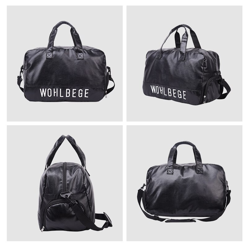Wobag moda mężczyźni kobiety torby podróżne bagaż wodoodporny walizka worek marynarski duże pojemne torby codzienna torebka ze skóry
