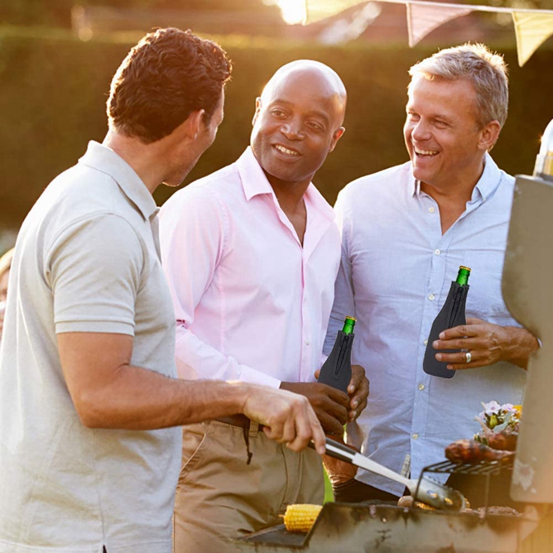 Beer Bottle Cover Sleeve Neoprene Beer Cooler Cover Insulator Sleeve with Zipper for 12 Oz/330Ml Bottles,Party