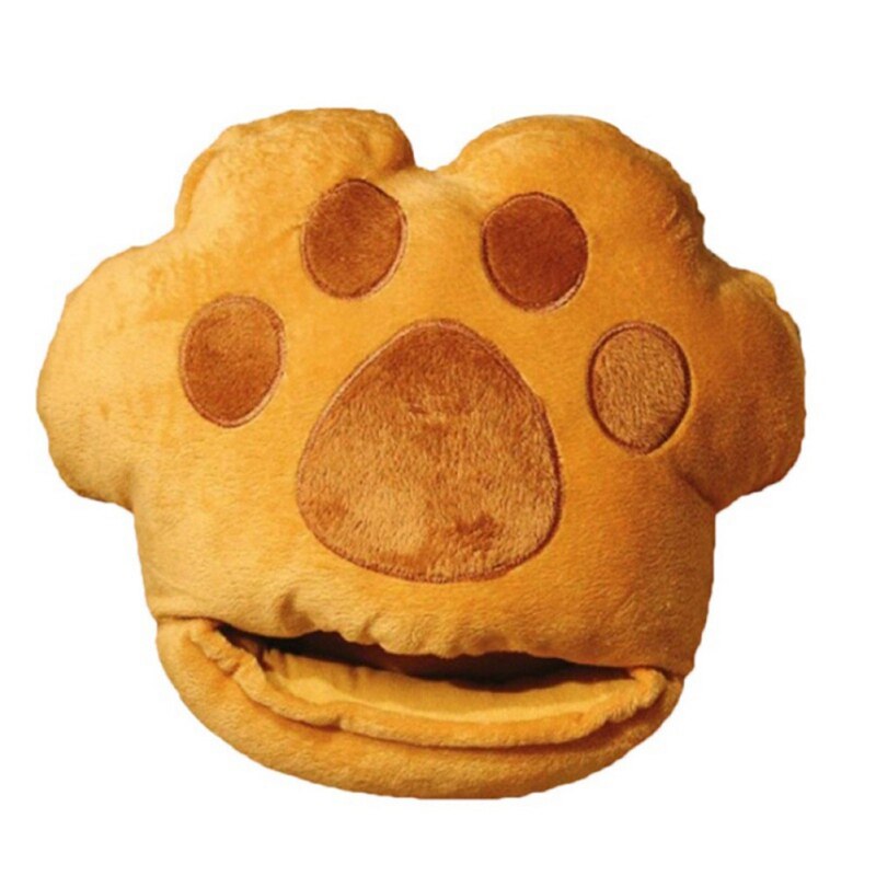 Dibujos Animados gato de peluche garra pie Super Mano suave calentadores extraíble lavable USB calefacción eléctrica hogar suave zapatos lindos