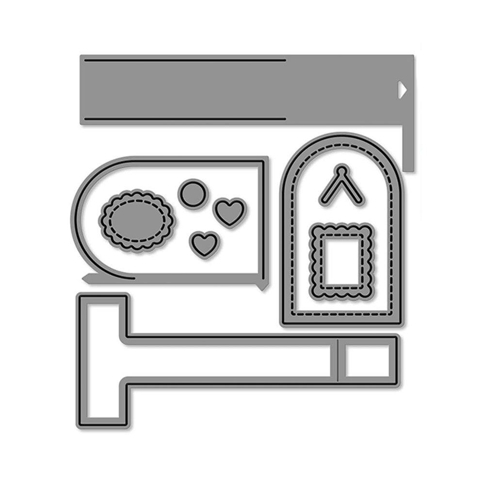 Efterårsblade kantmaler metal hobby skæremaller scrapbooking papir dagbog dekoration manuel håndlavet til prægning: Dyb blå