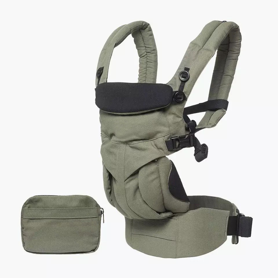 Ergonomische Draagzak 360 Omni Biologisch Katoen Vier Positie 360 Baby Carrier Ademende Koele Lucht Baby Carrier Rugzak: omni green