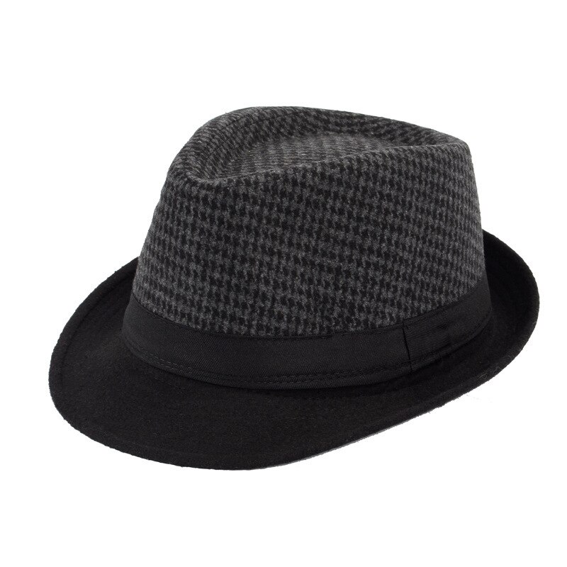 British Style Short Brim Jazz Caps Hats Wool Felt Fedoras Trilby Hat Solid Panama Formal Cap For Men Women Unisex: 01