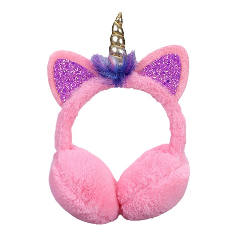Winter Ear Muffs Kids Lovely Thicken Plush Unicorn Warmer Earmuffs Oreille Ear Cover Oorwarmers Dames: HP
