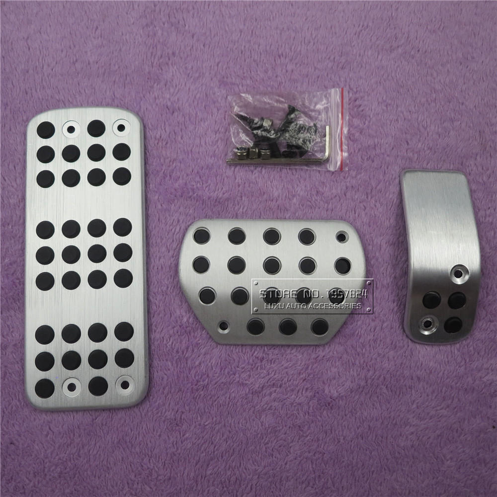 DEE Car Gas Foot Rest Modified Pedal Pad Plate for PEUGEOT 207 301 307 208 308 408 cc/CITROEN C3 C4/DS 3 4 6 DS3 DS4 DS6: AT 3PCS
