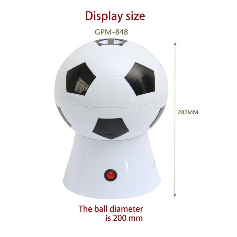 220V Football Popcorn Machine Mini Household Automatic Air DIY Popcorn Maker Machine Small Puffing Machine