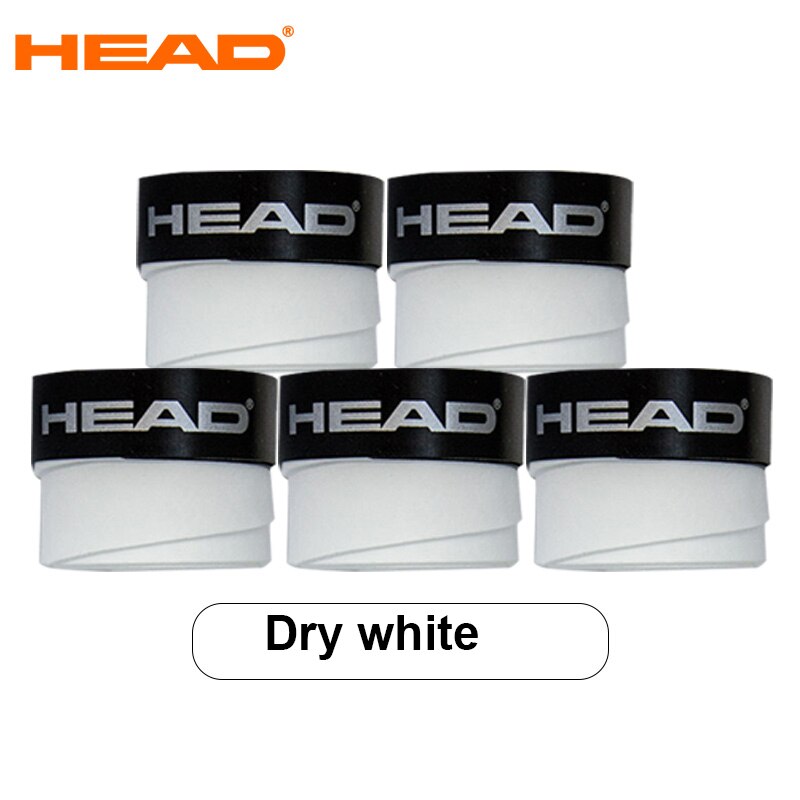 5 sztuk oryginalna głowica tenisowa uchwyt Griptape tenis Overgrip PU szef rakieta tenisowa opaska przeciw poceniu się absorpcja Grip paletka do badmintona Grip: dry white