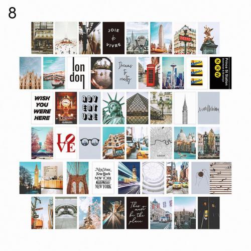 50 Stks/set Muur Print Mooie Lichtgewicht Vakmanschap Voor Gang Muur Collage Muur Esthetische Foto 'S: 8
