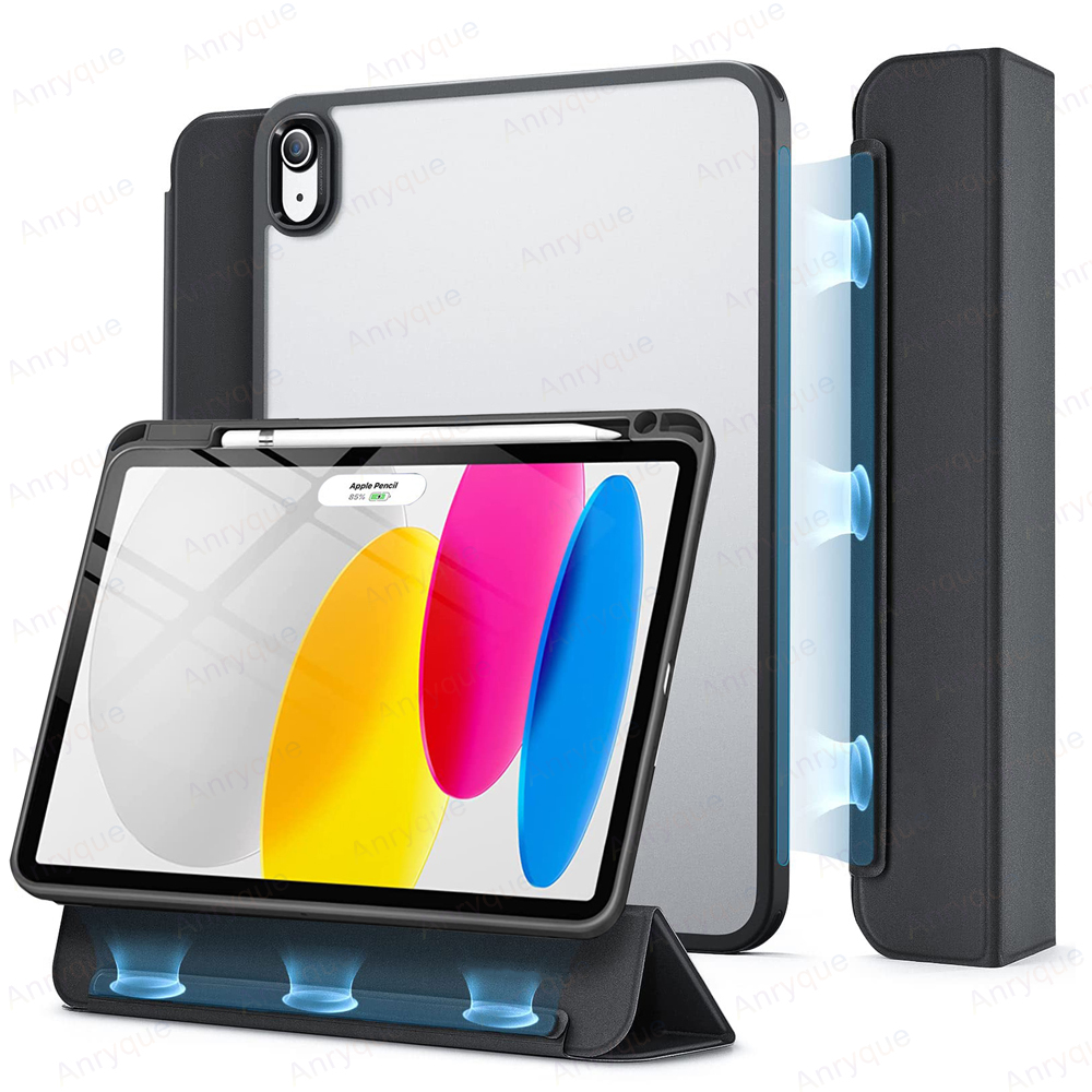For iPad Mini 7 Case A17 Pro Detachable Magnetic Cover for iPad iPad Mini 7th/6th Generation Case 8.3'' Funda with Pencil Holder: eleven / Red