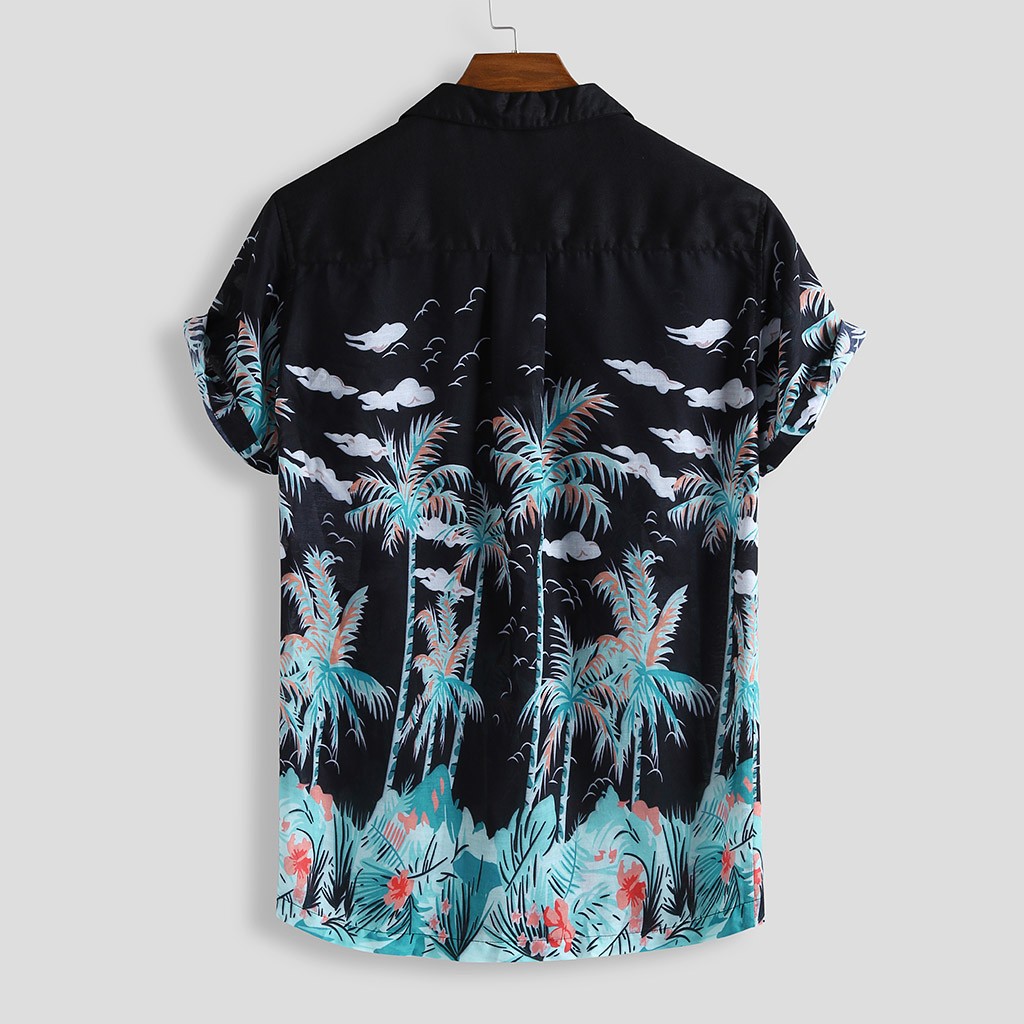 Camisas a la para hombre, blusa para hombre, ropa de playa suelta hawaiana con estampado de otoño, botones de manga corta de algodón para trabajo informal, camiseta para hombre