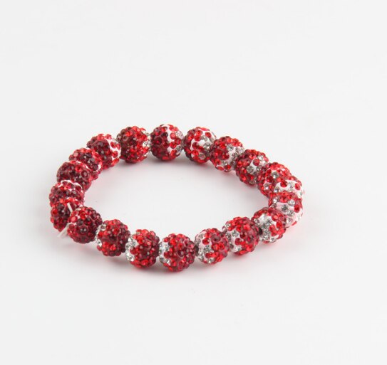 10mm 4 stks/partij j3656 mix Geleidelijke Verandering multicolor gemengde Crystal Disco Pave Ball bead Armbanden Armbanden voor mannen vrouwen: 7