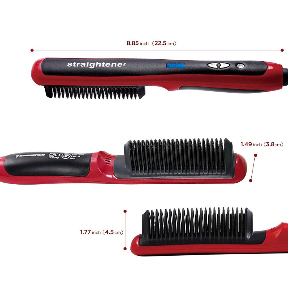 Plancha de pelo para Barba Styler, peine , plancha de masaje de cerámica, plancha eléctrica multifuncional, máquina de estilismo de cepillos