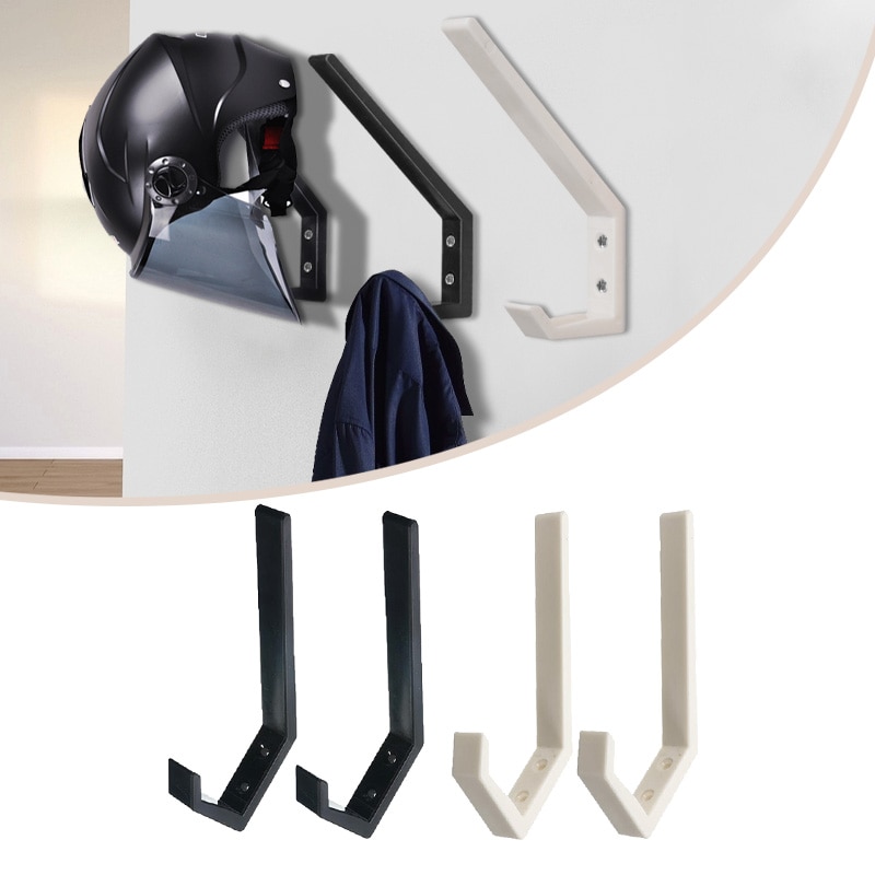 Soporte multiusos para casco de motocicleta, Perchero de montaje en pared para exhibición de casco, para el hogar, equipaje, abrigo, percha para chaqueta, 2 uds.