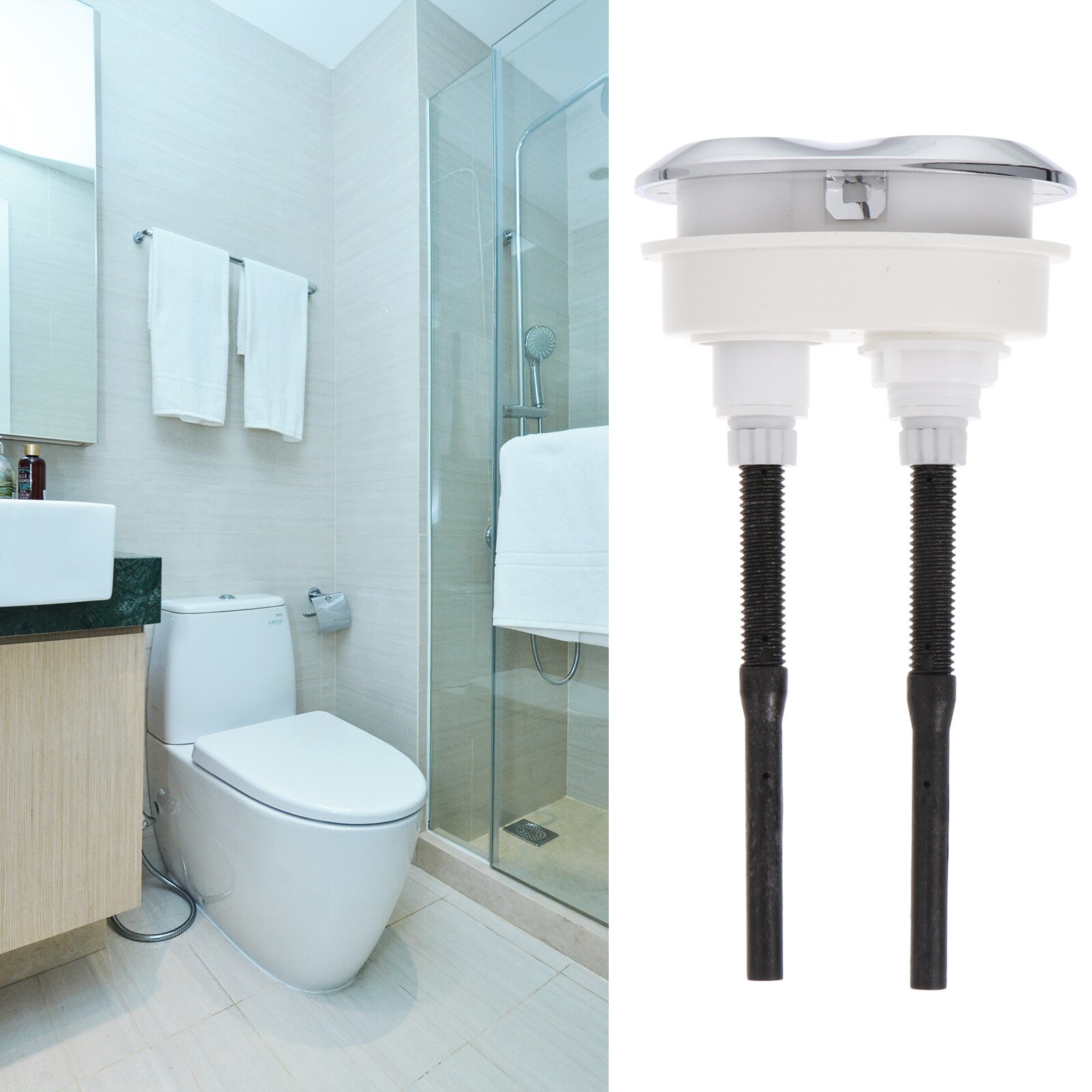 1pc Toilet Buttons Oval Toilet Flush Buttons Tank Buttons