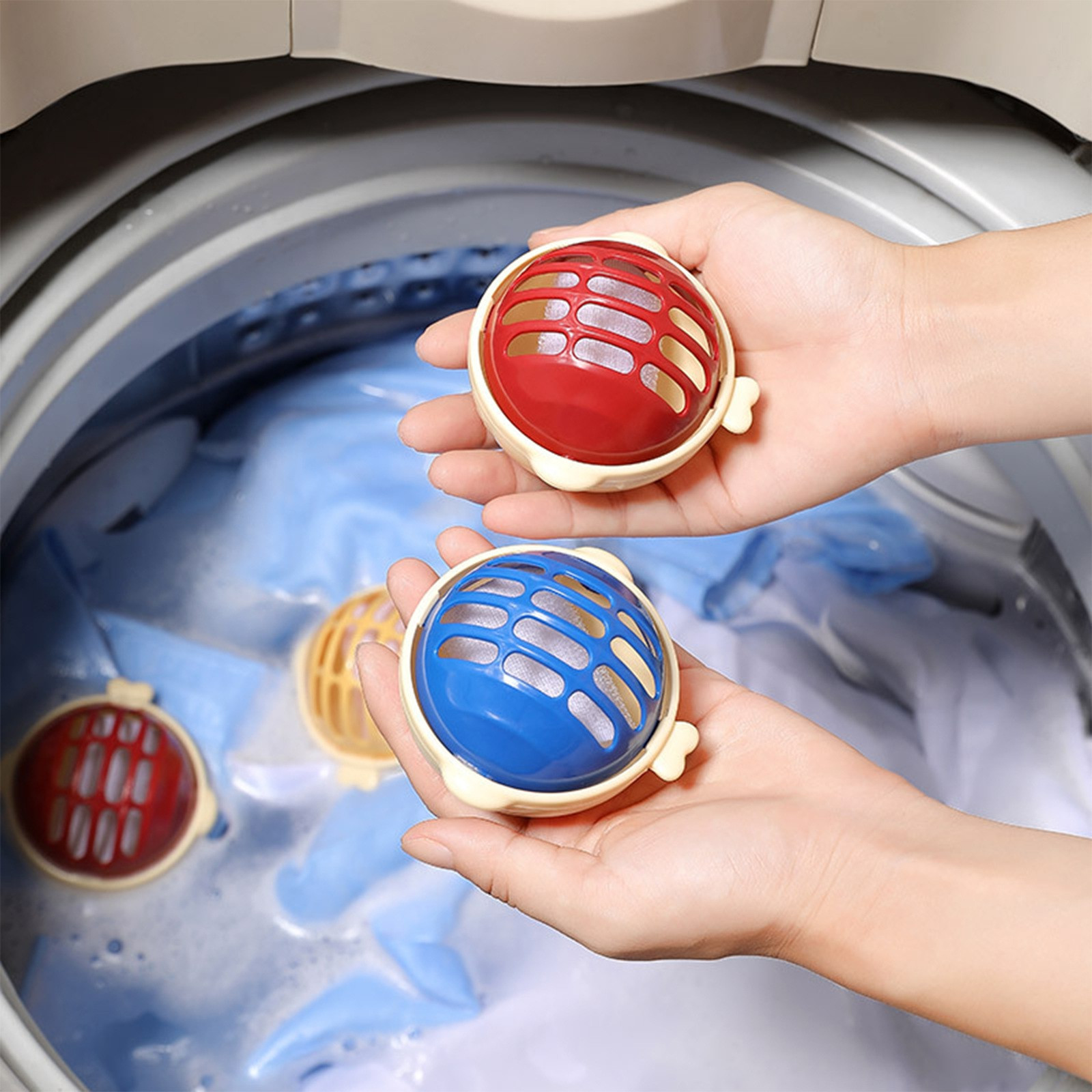 Pallopyykkipallo uudelleenkäytettävä pesukoneen suodatin tennispallo pesukone lemmikkien karvanpoistoaine vaatteiden karvanpoistopallo