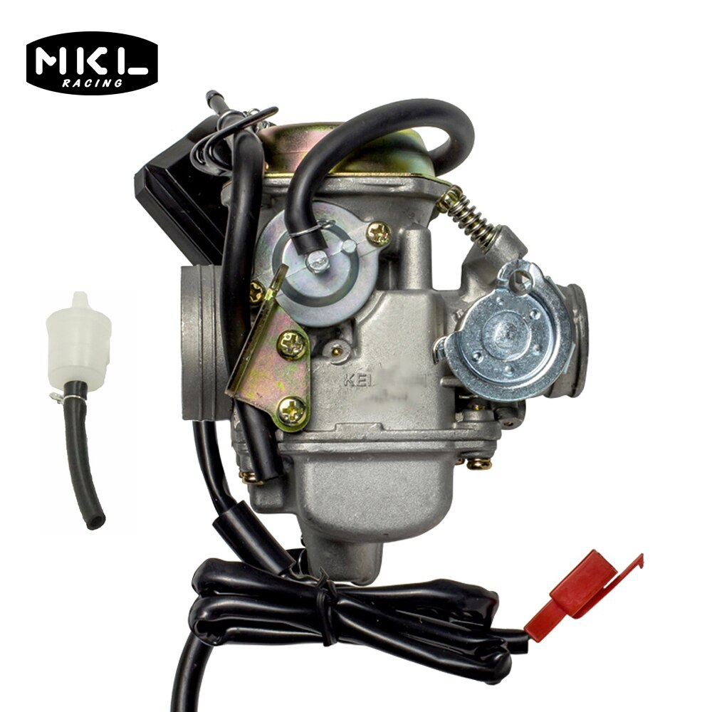 Carburador KEIHI GY6 125cc 150cc 26mm CVK con estrangulador eléctrico para ciclomotor 152QMI 157QMJ ciclomotor ATV, buggy Go kart
