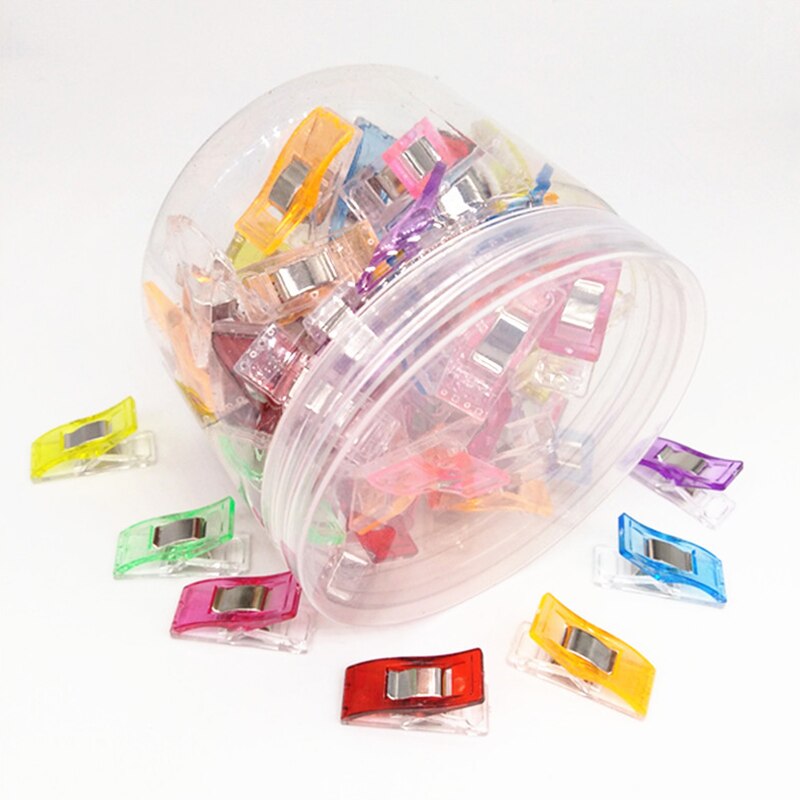 50Pcs Sewing Clips Plastic Clamps Fabric Quilting Crafting Crocheting Knitting Paper Binding Clips Sewing Clothespins Patchwork
