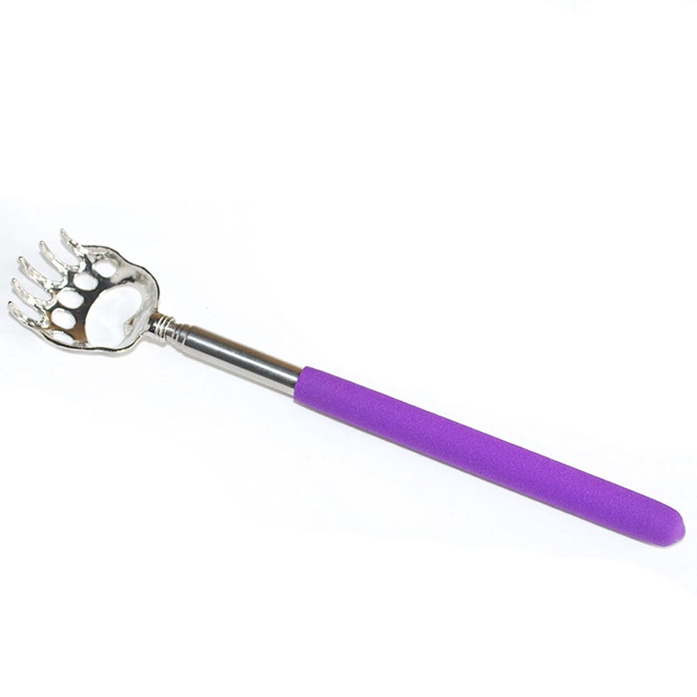 Bâton de Massage télescopique Anti-démangeaison pour le dos, en acier inoxydable, jaune et bleu, réglable, pour la relaxation: 6