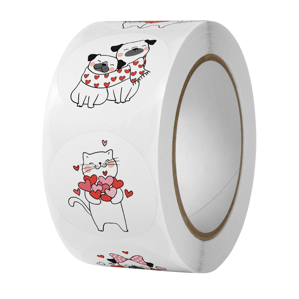 Stickers 500 pcs/roll Teacher Reward Sticker Fun Motivation animal Stickerfor School Teacher Student Stationery Stickers Kids: D