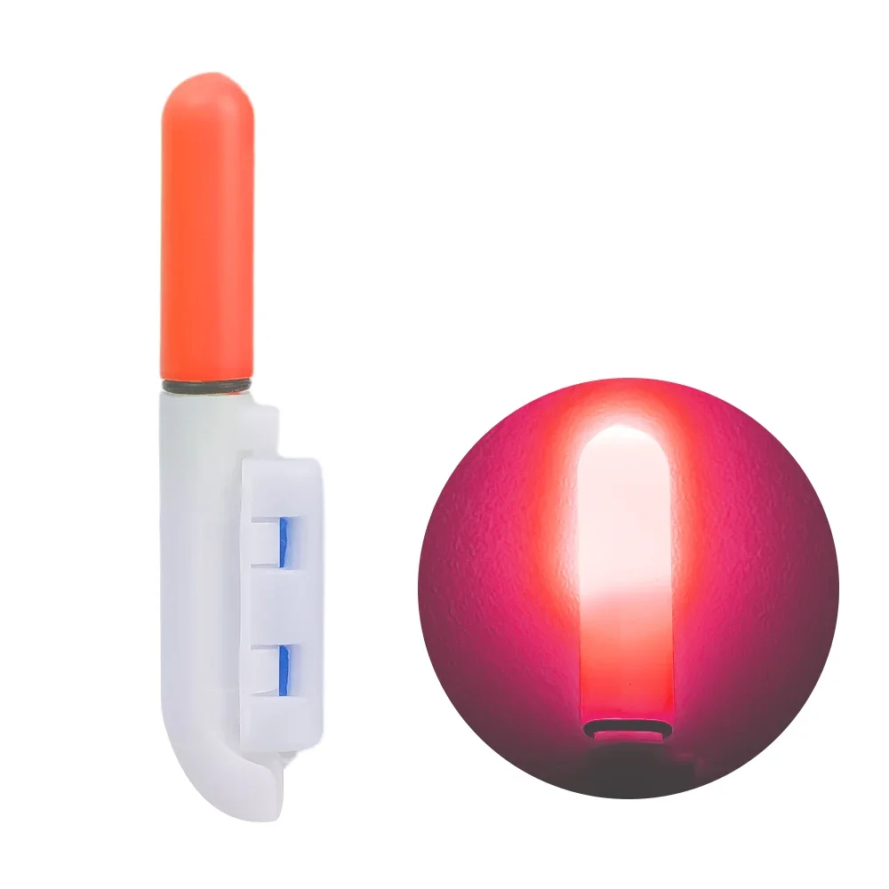 Bâton lumineux LED électronique pour la pêche de nuit, 1 à 5 pièces, flotteur étanche pour pêche de roche, batterie gonflable: 0.8 # / Bourgogne