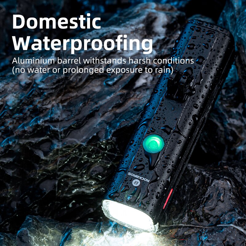 ROCKBROS Bike Front Light IPX6 Waterproof USB Rechargeable Bicycle Light 1000LM Cycling Headlight LED 4800mAh MTB Flashlight