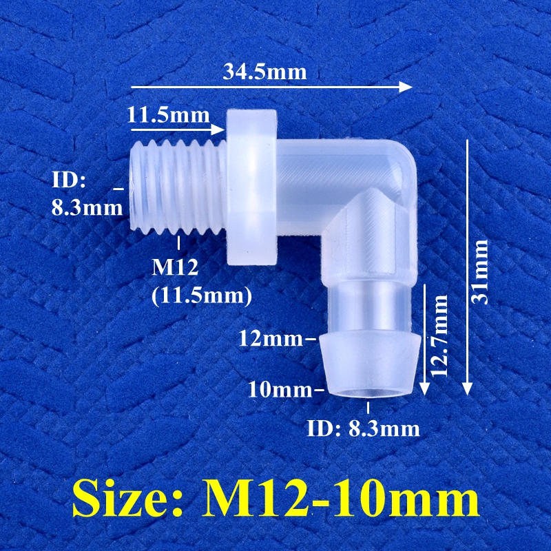 5 ~ 200Pcs M6 ~ M12 Om 4 ~ 12Mm Food Grade Plastic Pp Pagode Elbow Connector Aquarium tank Fittingen Micro Irrigatie Waterslang Joint