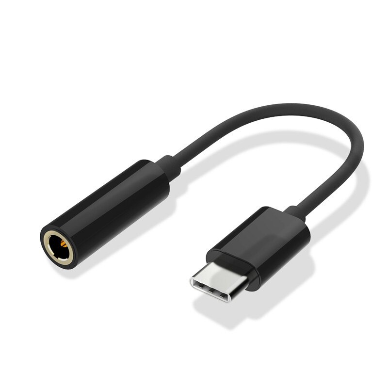 Mini tipo-c a 3.5mm adaptador de fone de ouvido para huawei/google/samsung telefone tablet tipo c 3.5mm jack fone de ouvido cabo adaptador: black