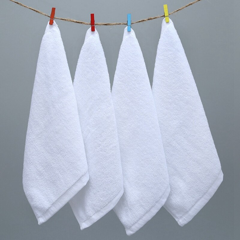 Katoenen Witte Kleine Handdoek Ultra-Fijne Hoge Absorptie Super Zachte Handdoek Handdoek Desinfectie Gezicht Handdoek Hotel Vierkante handdoek