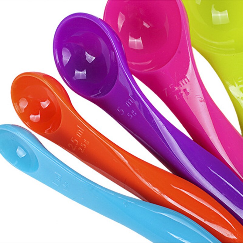 5pc Colorful Kitchen Measuring Spoons Set Spoon Cup Baking Utensil Set Kit