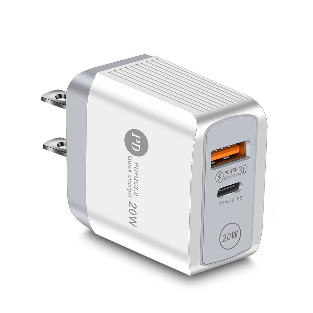 Pd 20w- port-usb-schnellladegerät 11 x 3.0 typ-c-pd-schnellladeanschlüssen für iphone 13 12 eu/us/uk-stecker 2: Us-stecker weiß