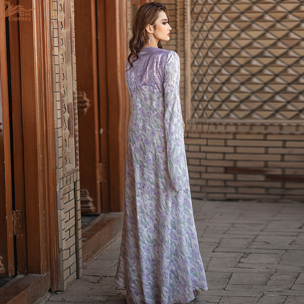 Ramadan Eid Djellaba Diamonds Abaya Dubai Kaftan Women Muslim Evening Party Dress Turkey Caftan Femme Robe Vestidos Gown