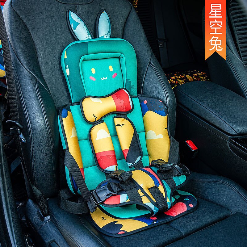 Portable Child Safety Seat Removable and Washable Baby Safety Seat With Belt Safe Child Sitting Chair Cushion: Star Rabbit