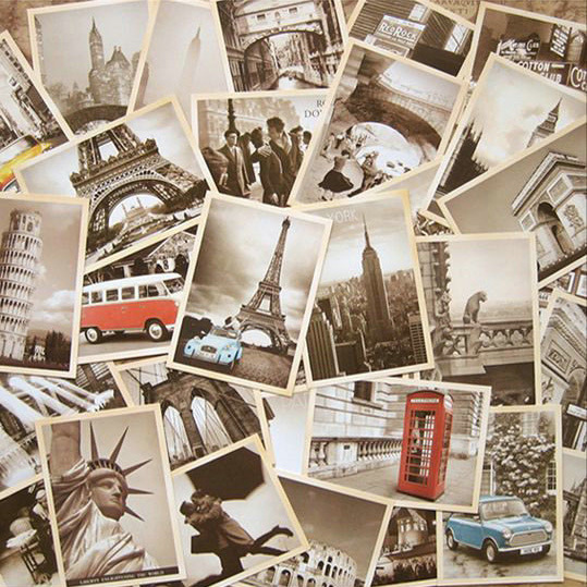32 stk/parti klassiske berømte plakater vintage stil hukommelse postkort sæt brev kuvert lykønskningskort år postkort