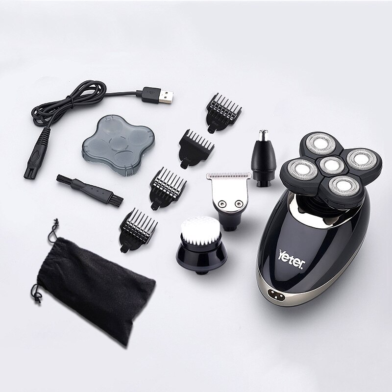 Electric Shaver Rechargeable Electric Beard Trimmer Shaving Machine for Men Beard Razor Wet-Dry Dual Use Washable