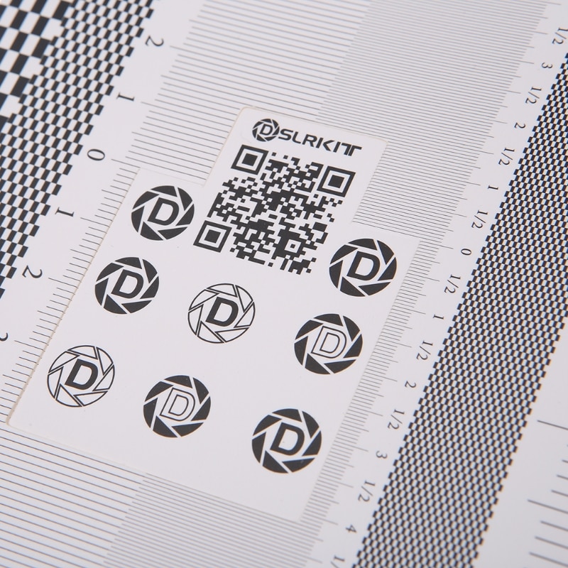 OOTDTY Camera Lens Focus Calibration Card AF Micro Alignment Ruler Folding Chart