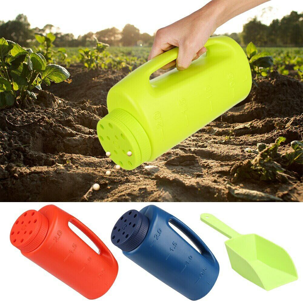 Multifunction Hand Held Spreader Adjustable Hole Size Lawn Fertilizer For Seed Fertilizer Pot Fertilizer Salt Bottle Sprinkler
