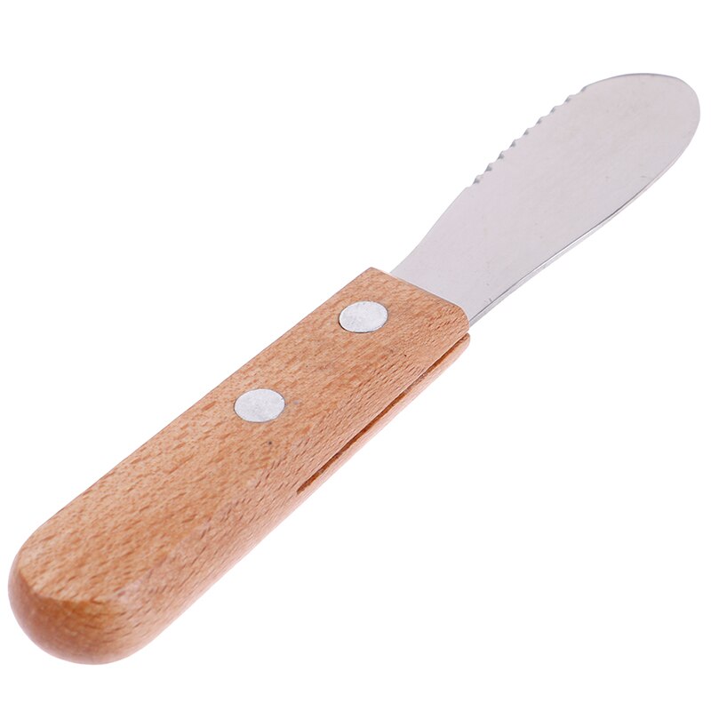 Sandwich Spreader Butter Cheese Slicer Knife Stainless Steel Spatula Kitchen Tool with Wooden Handle