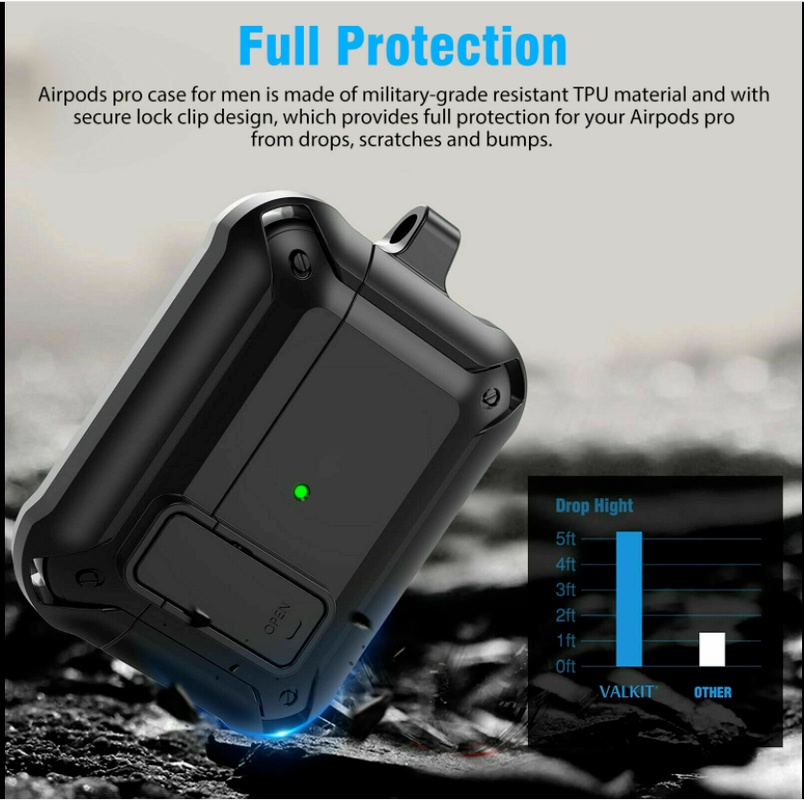 Pantser Schokbestendige Behuizing Voor Apple Airpods 4 3 2 1 Air Pods Pro 2 Oordopjes Accessoires Cover Sleutelhanger Switch Coque Capa Fundas