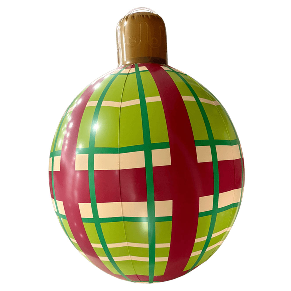 24 Zoll PVC aufblasbare Weihnachts ball Outdoor Indoor Weihnachten dekoriert Ball Riesen große große Bälle Spielzeug Neujahr Party Ornament: Licht Grün