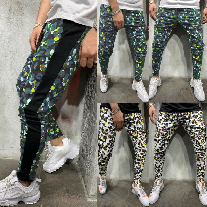 Men's Slim Fit Straight Leg Trousers - Casual Pencil Jogger Cargo Pants