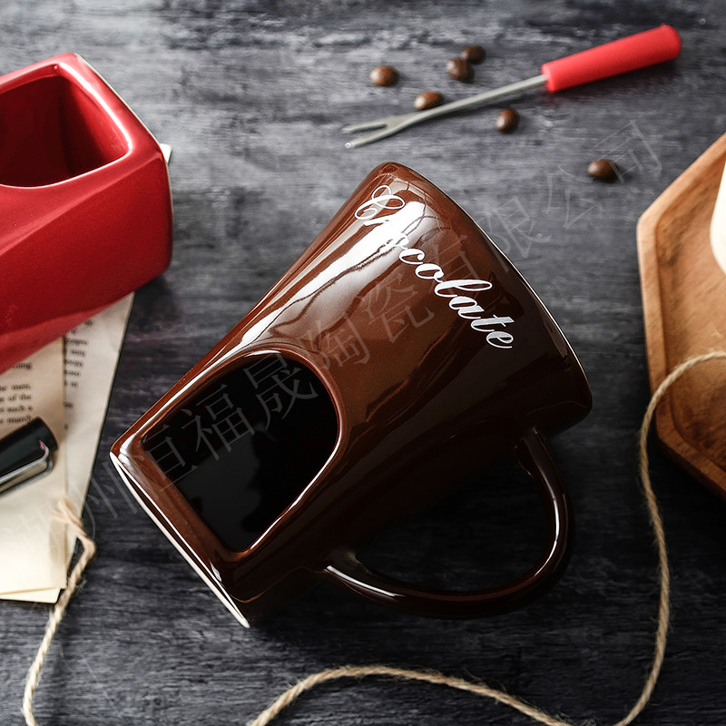 Fondue Mug Set Personal Mini Fondue Pots Chocolate Cheese Ice Cream Fondue Maker Kit Individual Butter Melter Cup Small Warmer