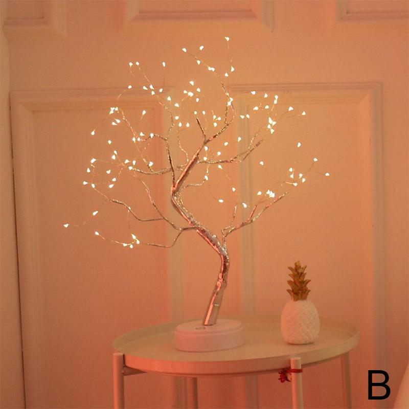 LED Tisch Lampe Baum Usb Blume Neue Jahr der Dekor 2022 Zimmer Ornament Grinc Weihnachten Dekoration Lichter Innen Schlafzimmer