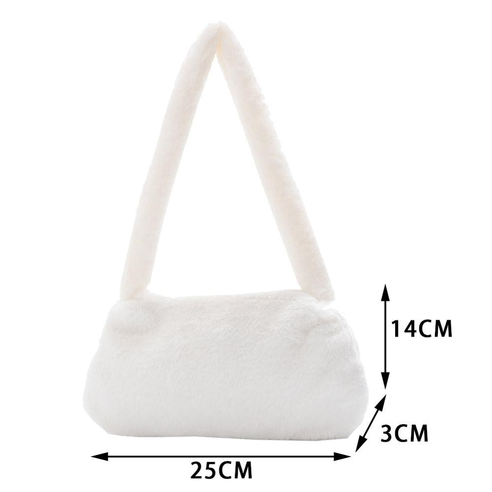 Winter Shoulder Underarm Bag Female Plush Autumn Handbag Soft Warm Fur Tote Purse for Lady Girl Chiristmas Bag