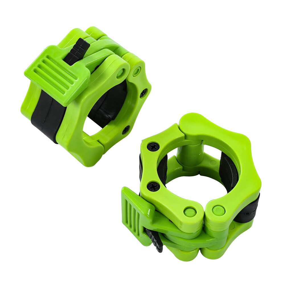 Pince d'haltère de musculation pince à ressort serrure de levage de poids collier d'haltères pour des ornements de travail de sécurité faciles: green